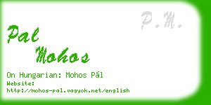 pal mohos business card